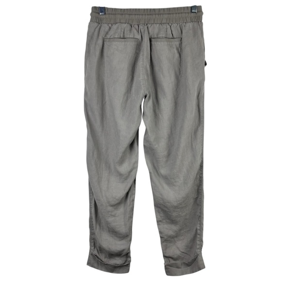 Athleta Bali Linen Drawstring Jogger Style Women’s Pants Gray Size 6 Beach - Picture 6 of 13